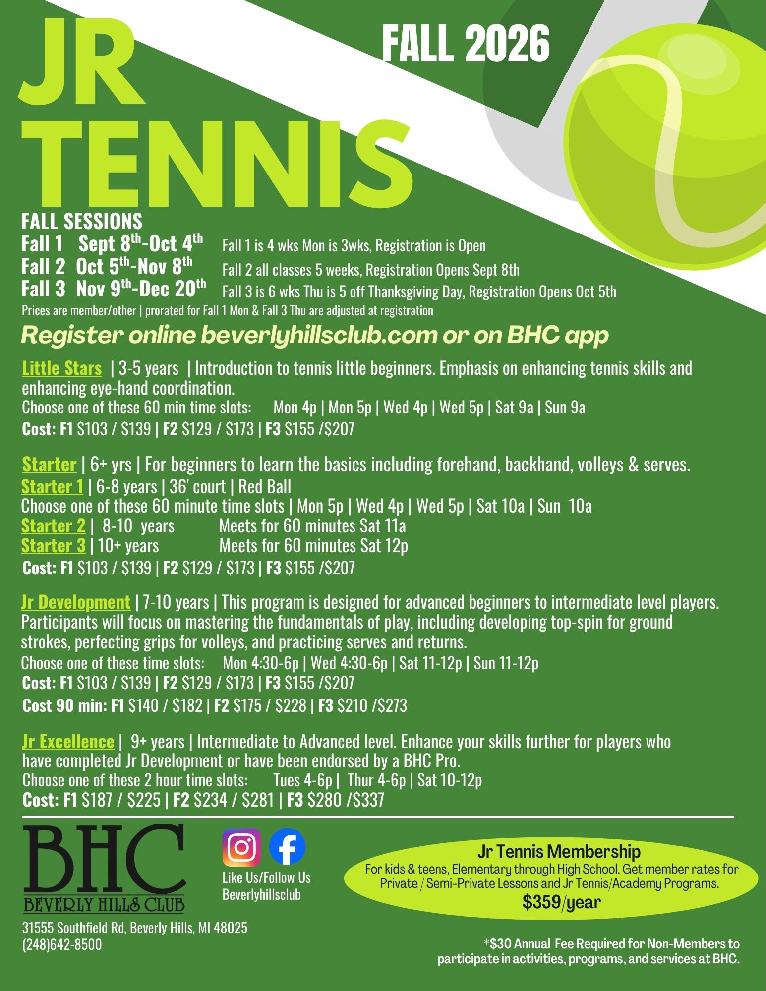 FALL PROGRAMMING
